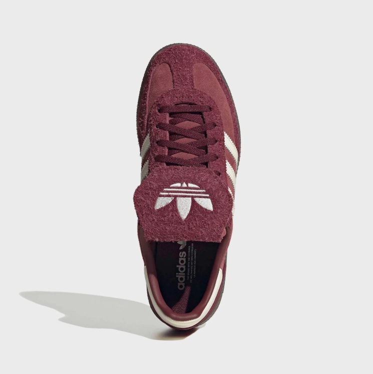 adidas Burgundy & Cream Fold-Over Tongue Sneakers