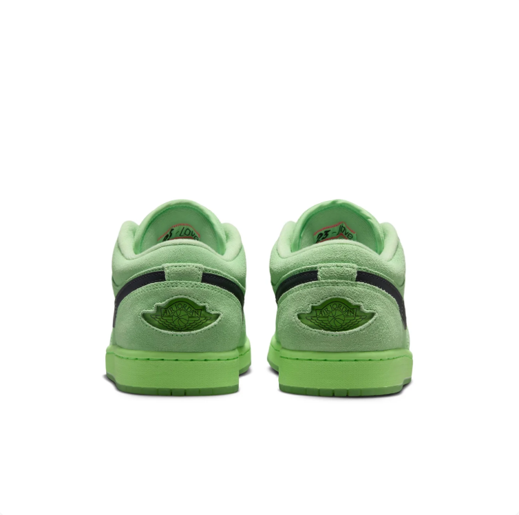 Jordan Light Green & Black Low-Top Sneakers
