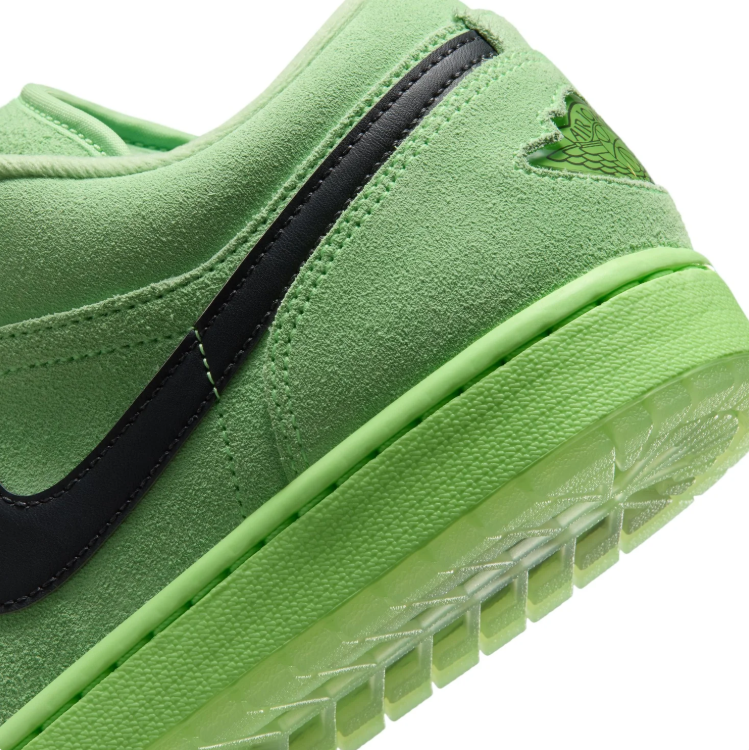Jordan Light Green & Black Low-Top Sneakers
