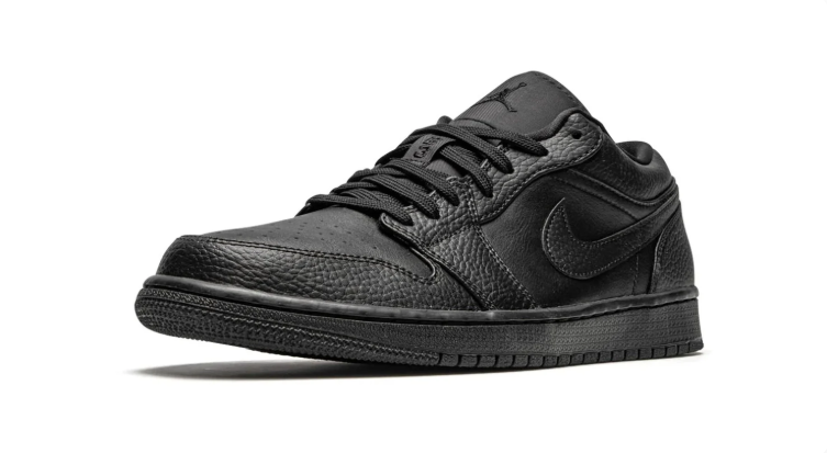 Jordan All-Black Textured Low-Top Sneakers