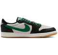 Jordan Black, White & Green Low-Top Sneakers