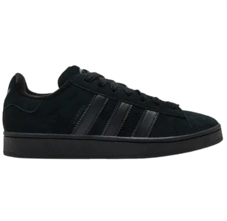 adidas All-Black Low-Top Lace-Up Sneakers