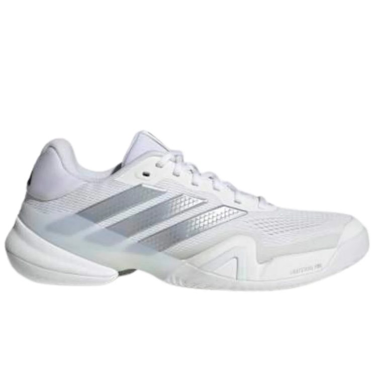 adidas White & Silver Low-Top Mesh Sneakers