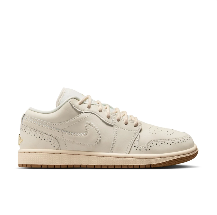 Jordan Cream Low-Top Sneakers with Tassel & Gold-Tone Details