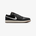 Jordan Black & White Low-Top Sneakers with Quilted Details