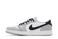 Jordan Grey, White & Black Low-Top Sneakers