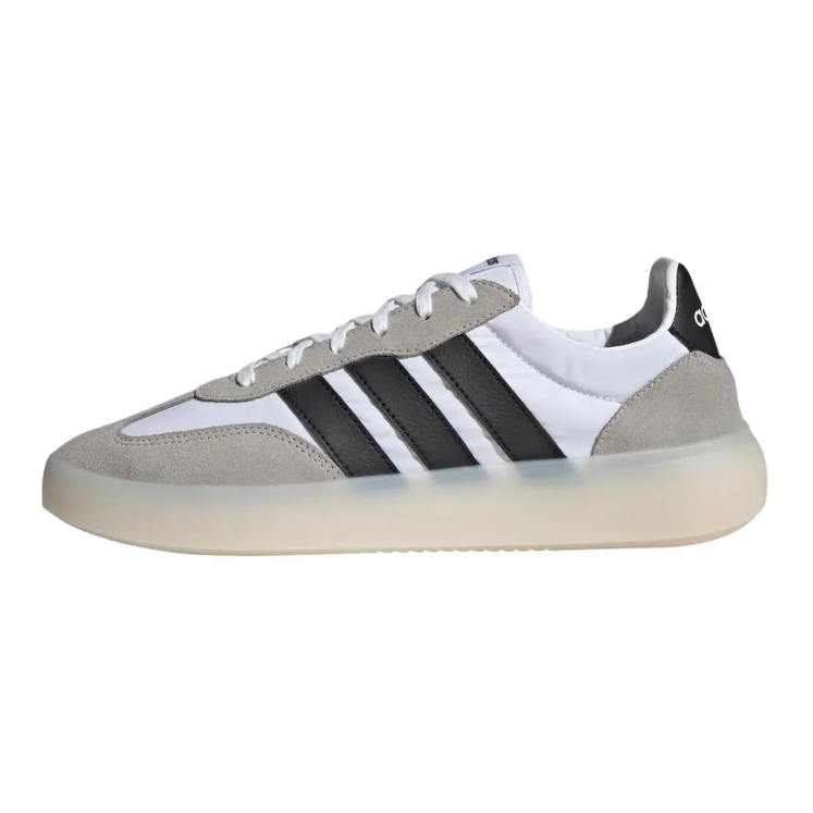 adidas White & Grey Retro Low-Top Sneakers