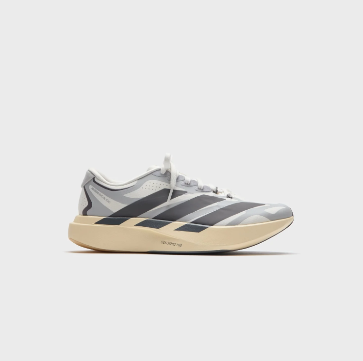 adidas Gray & White Low-Top Sneakers with Cream Sole