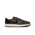 Air Jordan Low-Top Sneakers – Black & Gold Graphic Print