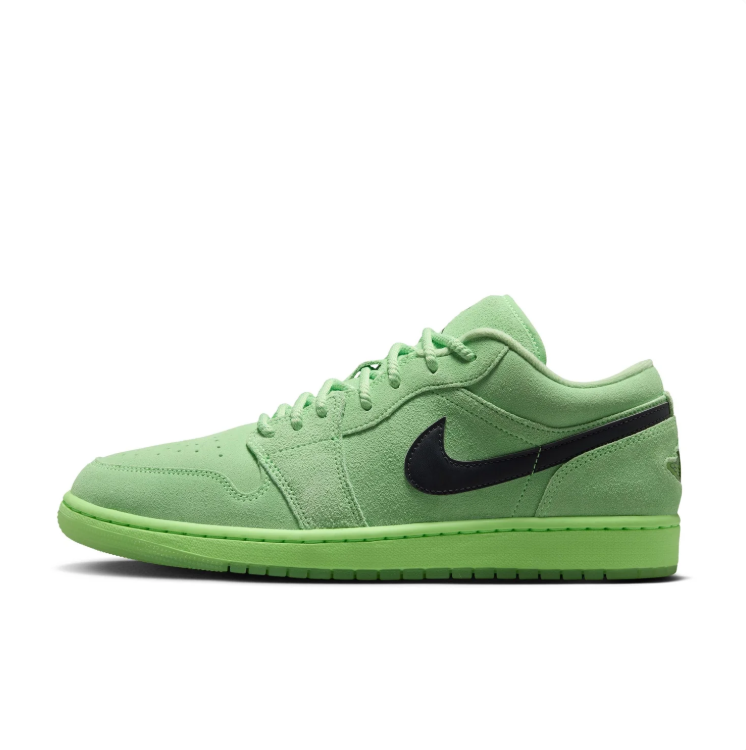 Jordan Light Green & Black Low-Top Sneakers