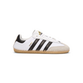 adidas White & Black Low-Top Sneakers with Woven-Look Sole Trim