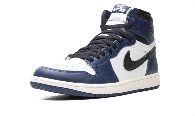 Jordan Navy, White & Black High-Top Sneakers