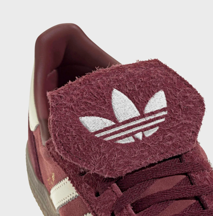 adidas Burgundy & Cream Fold-Over Tongue Sneakers