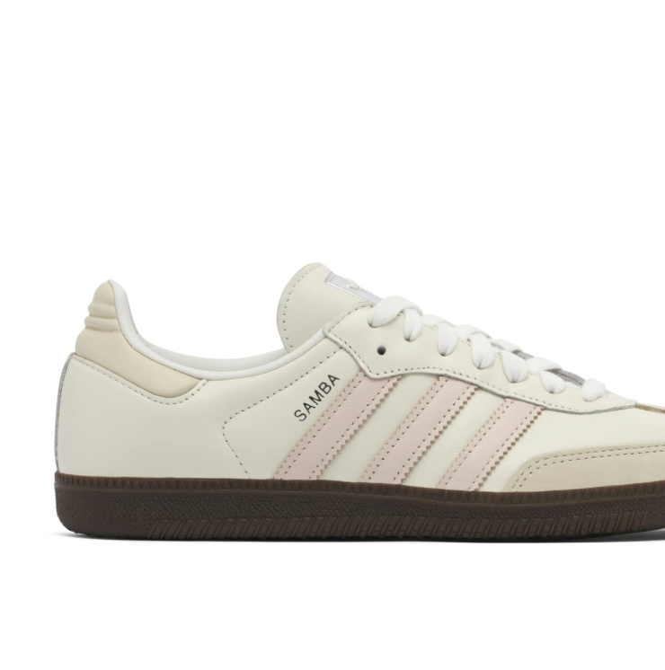 adidas  Cream & Pale Pink Low-Top Sneakers