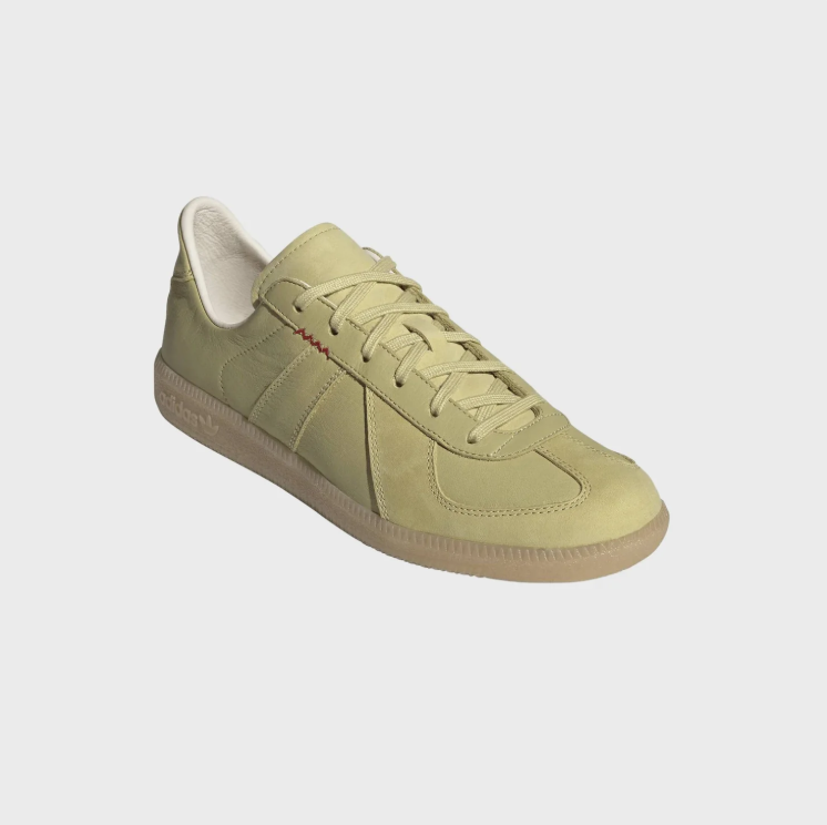 adidas Light Olive Low-Top Sneakers with Gum Sole