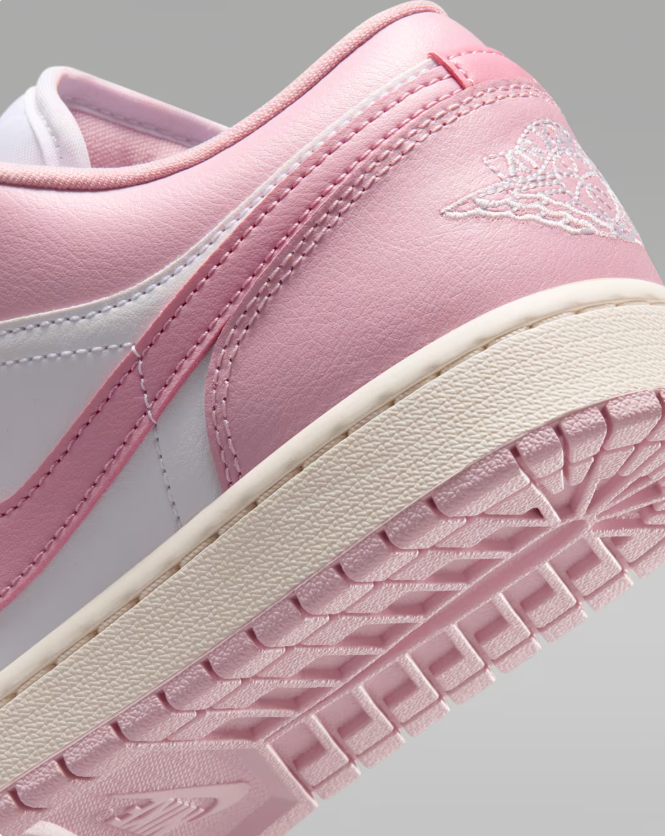 Jordan Pink & White Low-Top Sneakers