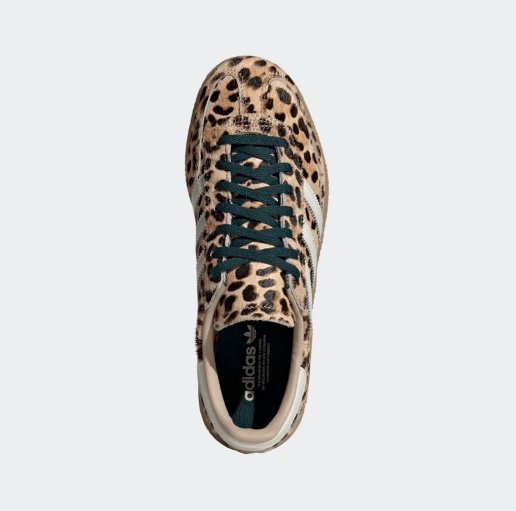 adidas Leopard Print Low-Top Sneakers with Gum Sole