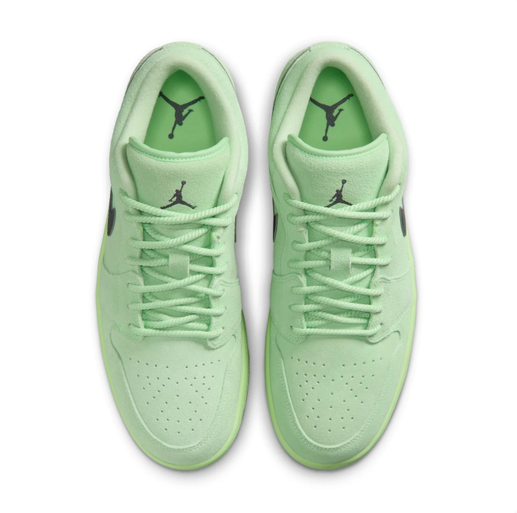 Jordan Light Green & Black Low-Top Sneakers