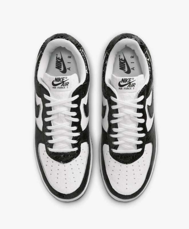 Nike Low-Top Sneakers – Black & White Crackle Finish