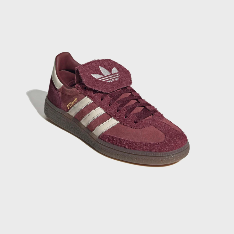 adidas Burgundy & Cream Fold-Over Tongue Sneakers