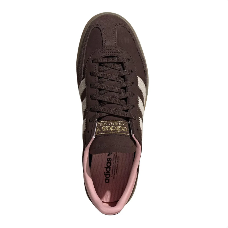 adidas  Dark Brown & Pink Low-Top Sneakers with Gum Sole