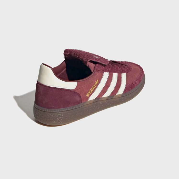 adidas Burgundy & Cream Fold-Over Tongue Sneakers