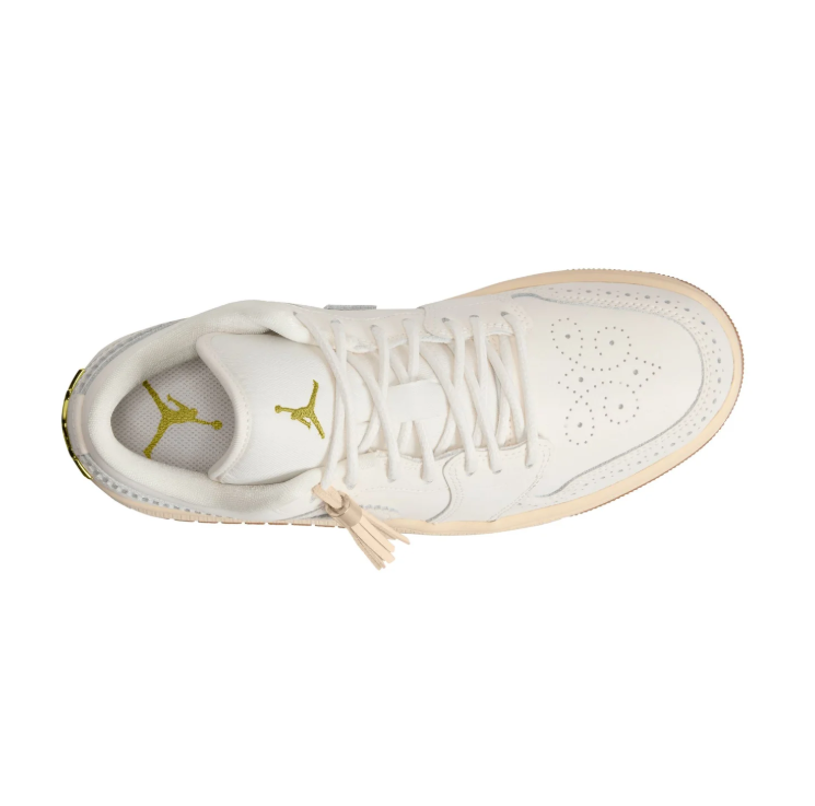 Jordan Cream Low-Top Sneakers with Tassel & Gold-Tone Details