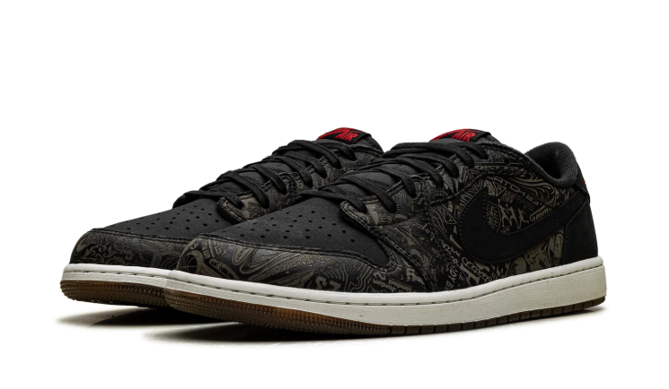 Jordan Black Graphic Low-Top Sneakers