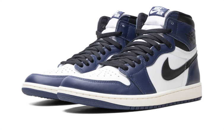 Jordan Navy, White & Black High-Top Sneakers