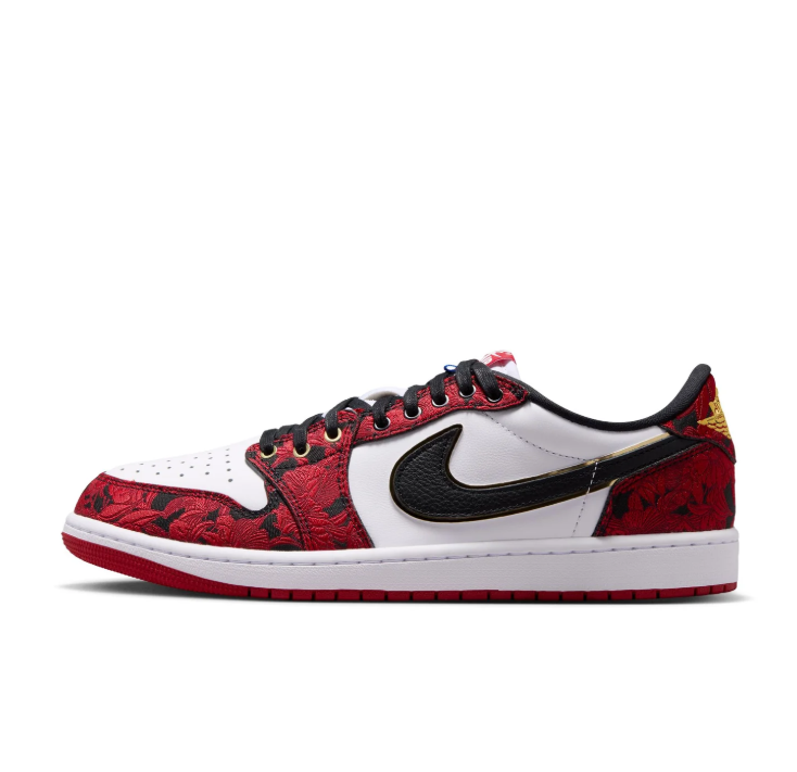 Jordan Red  & White Low-Top Sneakers