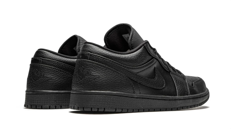 Jordan All-Black Textured Low-Top Sneakers