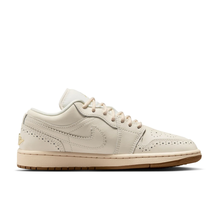 Jordan Cream Low-Top Sneakers with Tassel & Gold-Tone Details