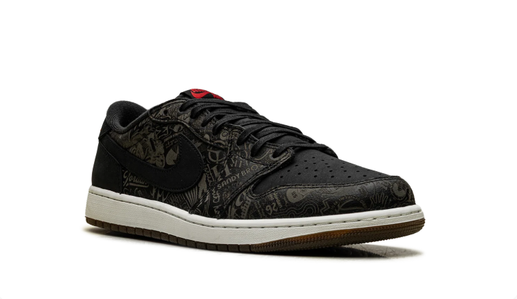 Jordan Black Graphic Low-Top Sneakers