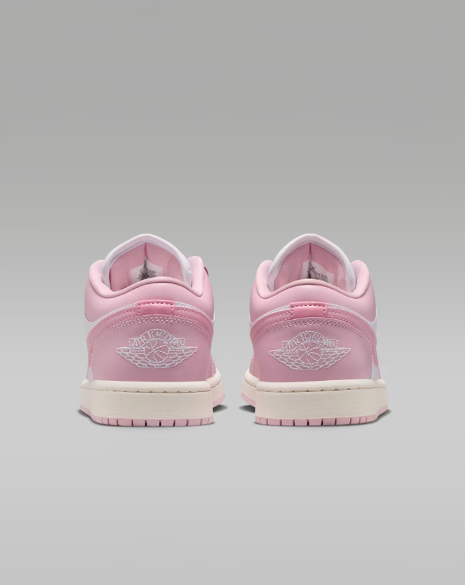 Jordan Pink & White Low-Top Sneakers