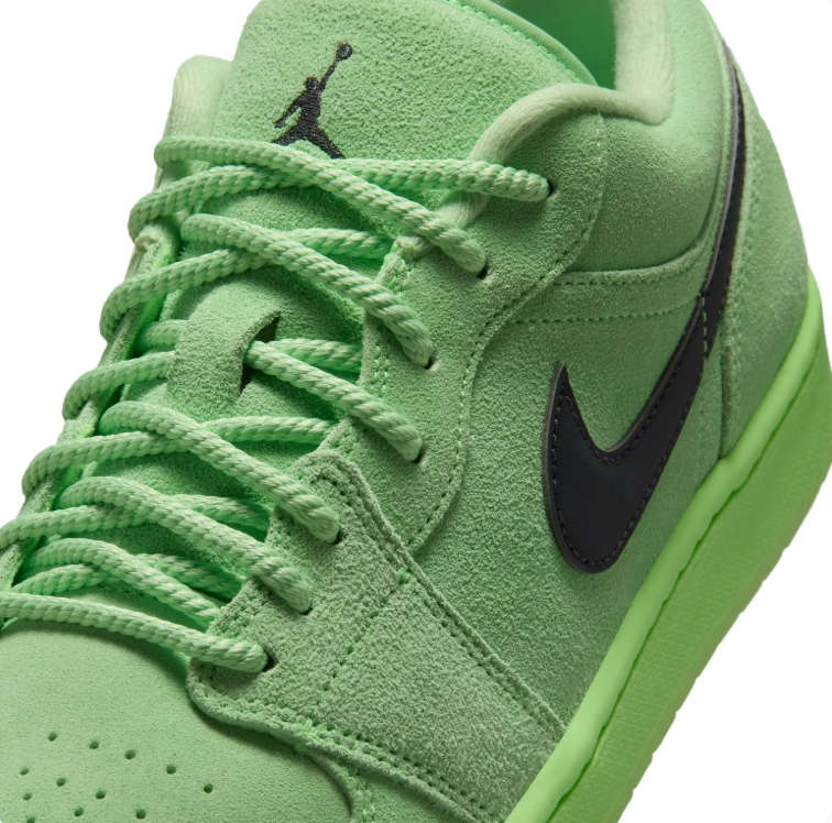 Jordan Light Green & Black Low-Top Sneakers