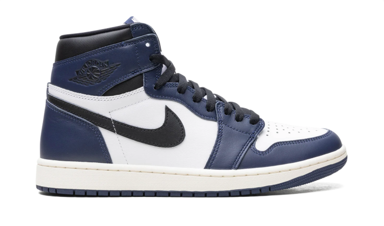 Jordan Navy, White & Black High-Top Sneakers