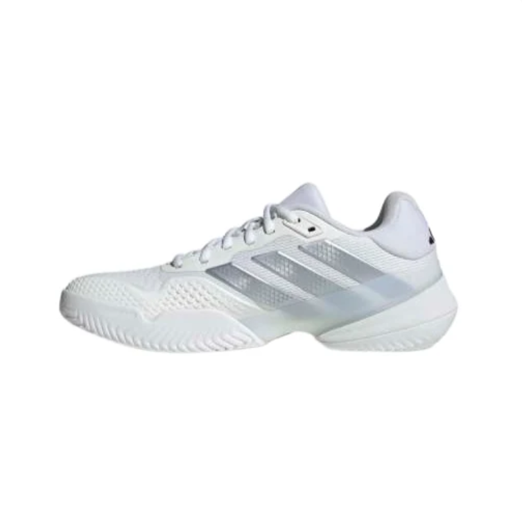 adidas White & Silver Low-Top Mesh Sneakers