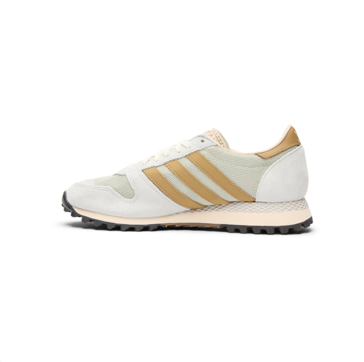 adidas Light Gray & Gold-Tan Retro Mesh Sneakers