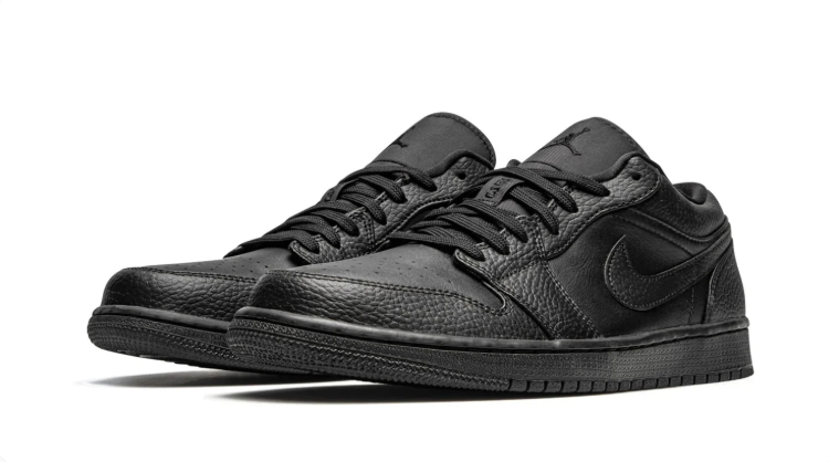 Jordan All-Black Textured Low-Top Sneakers