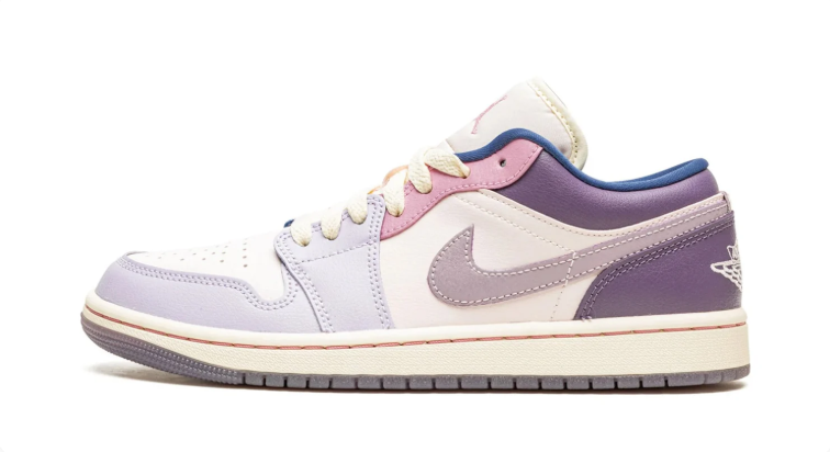 Jordan Lavender, Pink & Cream Low-Top Sneakers