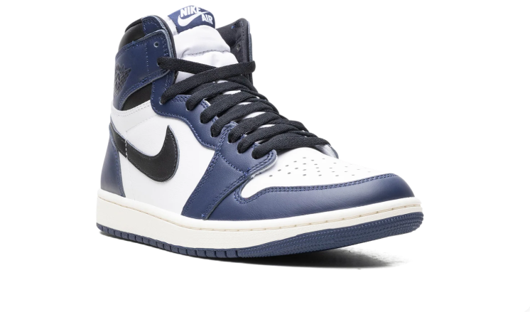 Jordan Navy, White & Black High-Top Sneakers