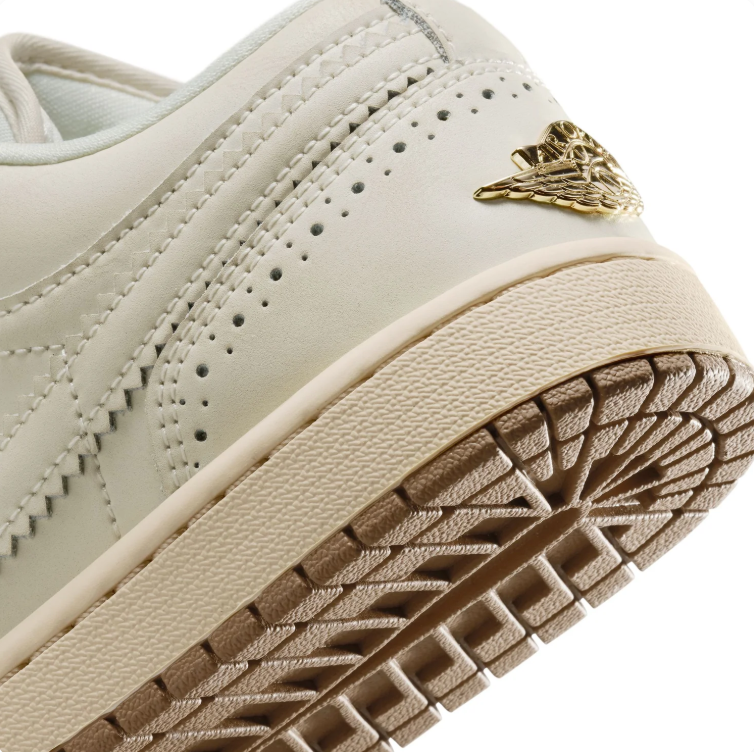 Jordan Cream Low-Top Sneakers with Tassel & Gold-Tone Details