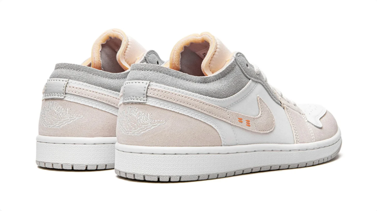 Jordan White, Cream & Grey Low-Top Sneakers