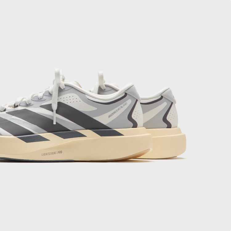 adidas Gray & White Low-Top Sneakers with Cream Sole
