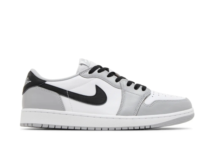 Jordan Grey, White & Black Low-Top Sneakers