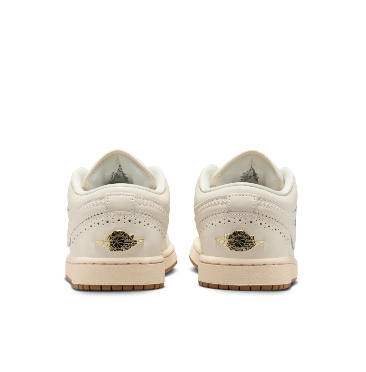 Jordan Cream Low-Top Sneakers with Tassel & Gold-Tone Details