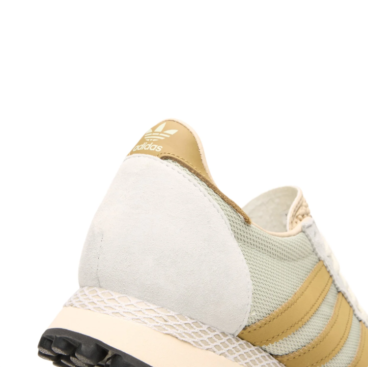 adidas Light Gray & Gold-Tan Retro Mesh Sneakers
