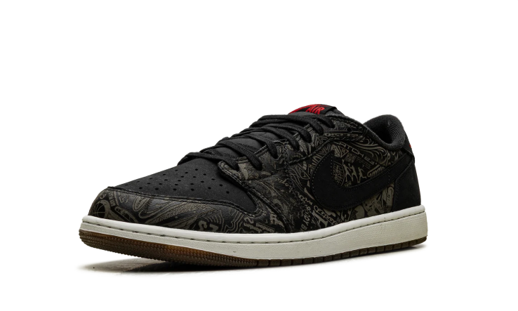 Jordan Black Graphic Low-Top Sneakers