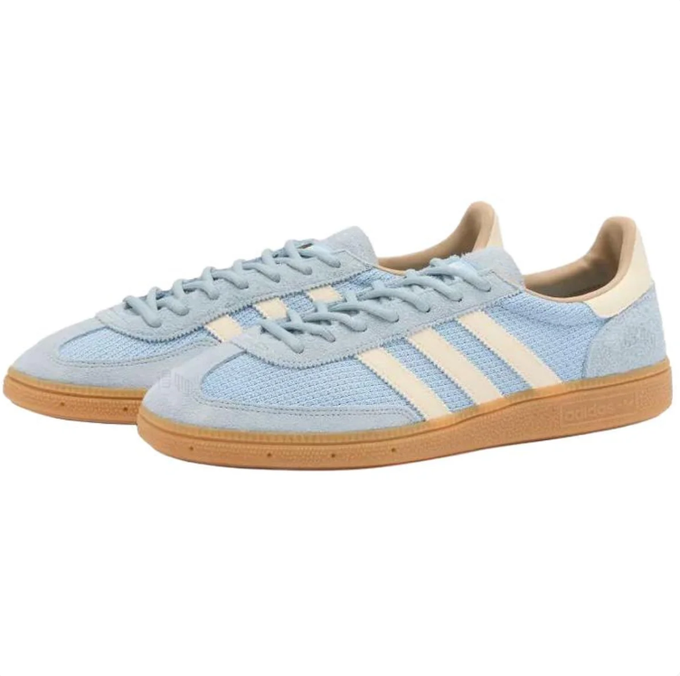 adidas Light Blue & Cream Low-Top Sneakers with Gum Sole