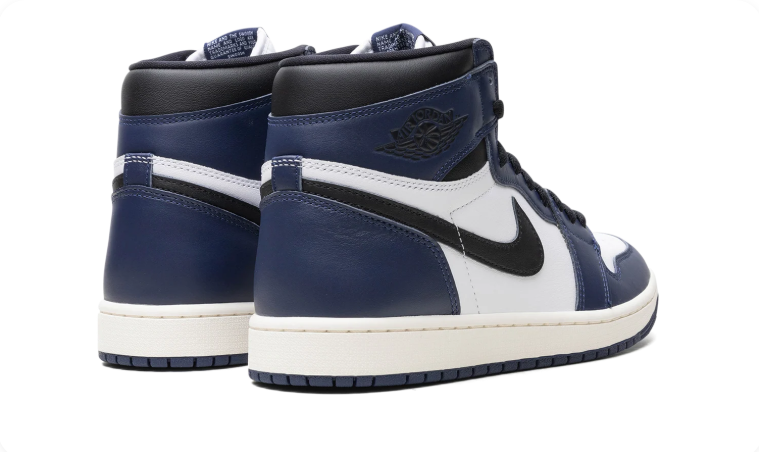 Jordan Navy, White & Black High-Top Sneakers